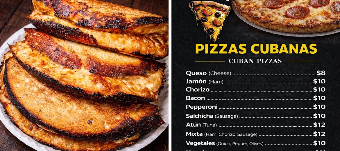 Sarda Cuban Pizza Menu